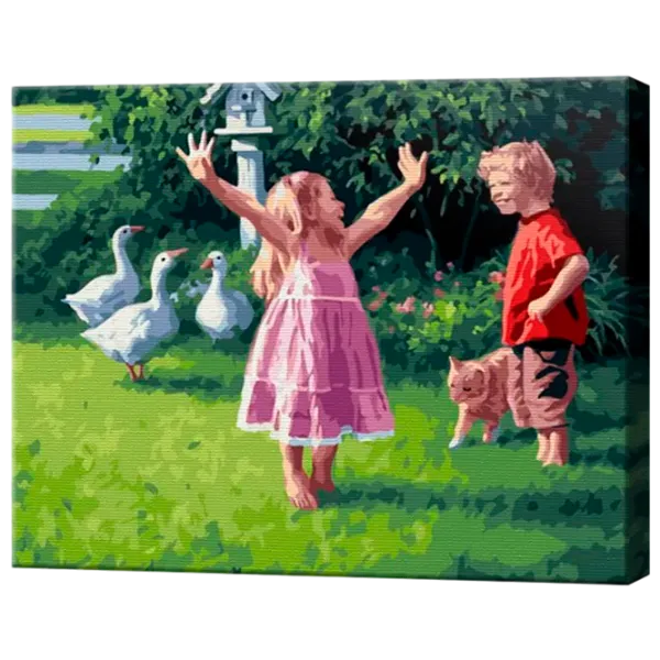 Pictură pe numere Art Gallery Copii la țară GX47586 50 x 40 cm / Orizontală photo 1 Pictură pe numere Art Gallery Copii la țară GX47586 50 x 40 cm / Orizontală photo 1