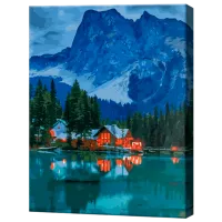 Pictură pe numere Art Gallery Căsuță în munți GX39370 50 x 40 cm / Verticală