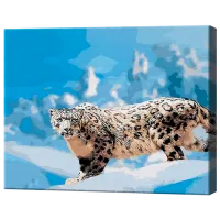 Картина по номерам Art Gallery Снежный барс GX8836 50 x 40 см / Горизонтальная