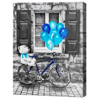 Картина по номерам Art Gallery Синие шары на сером фоне GX29752 50 x 40 см / Вертикальная