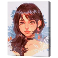 Картина по номерам Art Gallery Милая брюнетка GX39062 50 x 40 см / Вертикальная