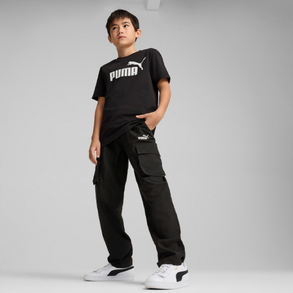 Pantaloni sportivi pentru băieți Puma Ess Woven Cargo Pants B 176 / Black photo 2 Pantaloni sportivi pentru băieți Puma Ess Woven Cargo Pants B 176 / Black photo 2