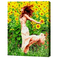 Pictură pe numere Art Gallery Frumoasa în câmpul de maci GX34631 50 x 40 cm / Verticală