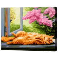 Pictură pe numere Art Gallery Leneșul roșcat GX27212 50 x 40 cm / Orizontală