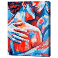 Pictură pe numere Art Gallery Îmbrățișarea multicoloră GX37896 50 x 40 cm / Verticală