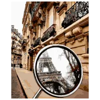 Картина по номерам Art Gallery Париж в зеркале заднего вида GX40308 50 x 40 см / Вертикальная