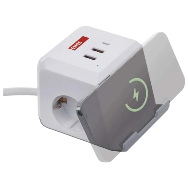 Удлинитель EMOS P0222CQ 2 м Белый photo 2