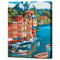 Картина по номерам Art Gallery Городок на берегу GX39244 50 x 40 см / Вертикальная