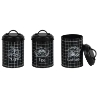 Ёмкость для хранения Maestro Mr-1774-3CS  / Металл / Черный