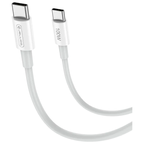 Cablu pentru telefon B22 Jellico USB Type-C + USB Type-C 1 m / White photo 2