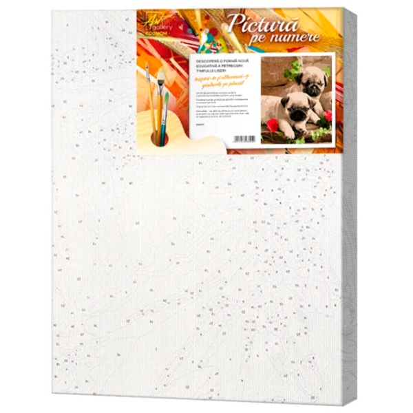 Картина по номерам Art Gallery Щенята мопсы EX6903 40 x 30 cm / Вертикальная photo 3