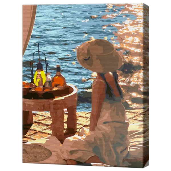 Pictură pe numere Art Gallery Picnic într-o zi de vară EX7864 40 x 30 cm / Verticală photo 1