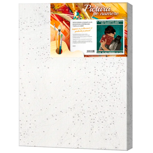 Pictură pe numere Art Gallery Fata cu o carte EX8674 40 x 30 cm / Verticală photo 3