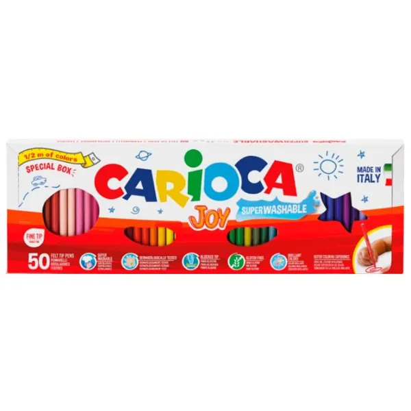 Carioci Carioca Joy Cantitatea în set - 50 buc. photo 1 Carioci Carioca Joy Cantitatea în set - 50 buc. photo 1