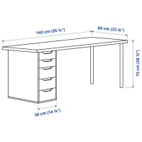Офисный стол Ikea Lagkapten/Alex ДСП/ Белый photo 5