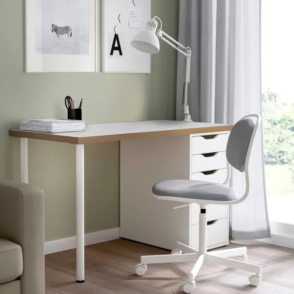 Офисный стол Ikea Lagkapten/Alex ДСП/ Белый photo 2