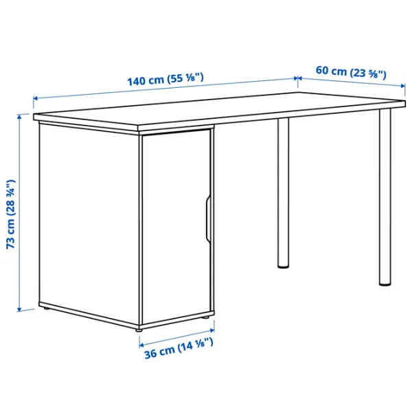 Masă de birou Ikea Lagkapten/Alex PAL/ White photo 6