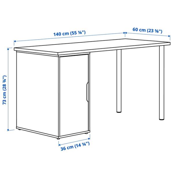 Masă de birou Ikea Lagkapten/Alex PAL/ White photo 6