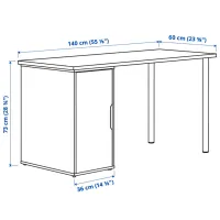 Офисный стол Ikea Lagkapten/Alex ДСП/ Белый photo 6