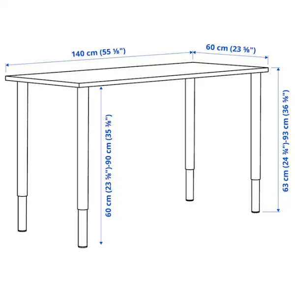 Офисный стол Ikea Lagkapten/Olov ДСП/ Gray Turquoise photo 5 Офисный стол Ikea Lagkapten/Olov ДСП/ Gray Turquoise photo 5