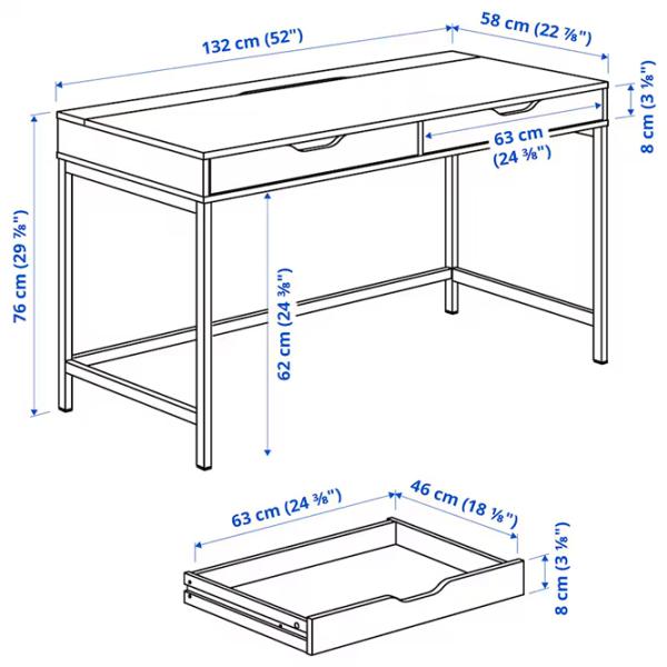 Офисный стол Ikea Alex ДСП/ Gray Turquoise photo 7 Офисный стол Ikea Alex ДСП/ Gray Turquoise photo 7