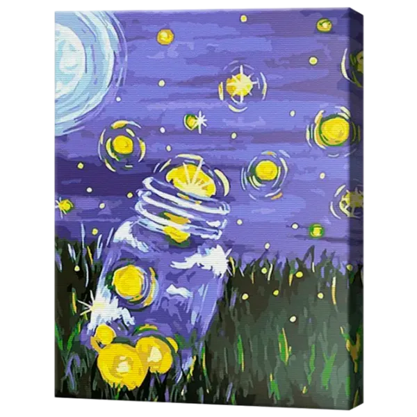 Pictură pe numere Art Gallery Licurici în borcan EX8213 40 x 30 cm / Verticală photo 1