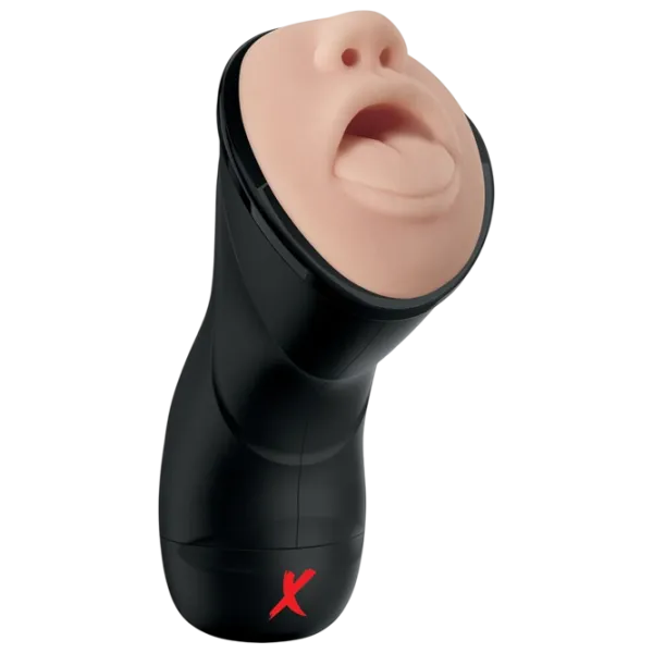 Мастурбатор PDX Elite Deep Throat Vibrating Stroker Бежевый photo 1