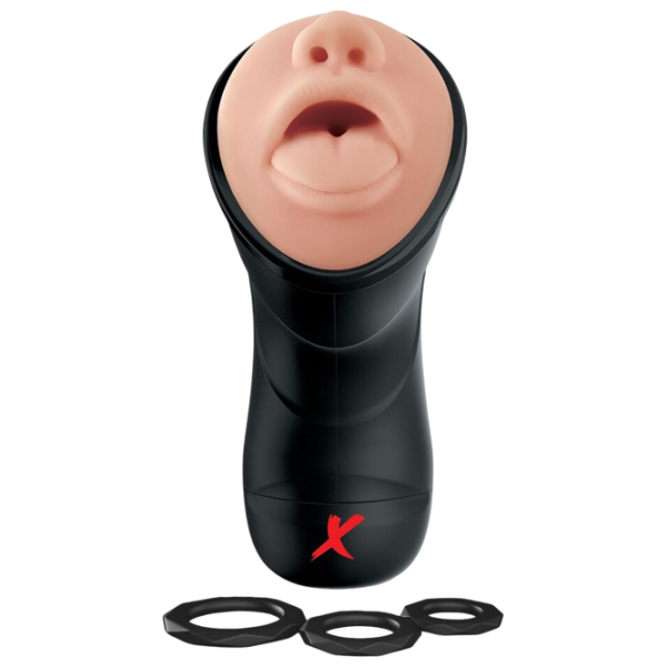 Мастурбатор PDX Elite Deep Throat Vibrating Stroker Бежевый photo 2