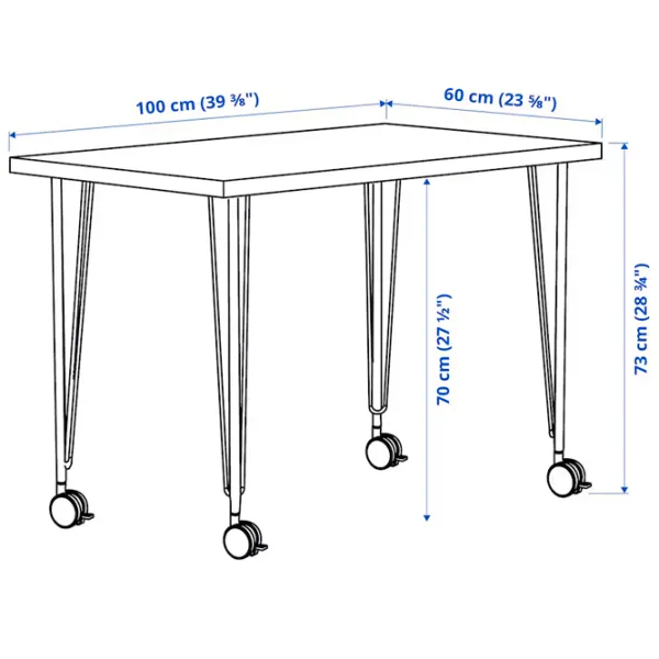 Masă de birou Ikea Linnmon/Krille PAL/ White photo 4
