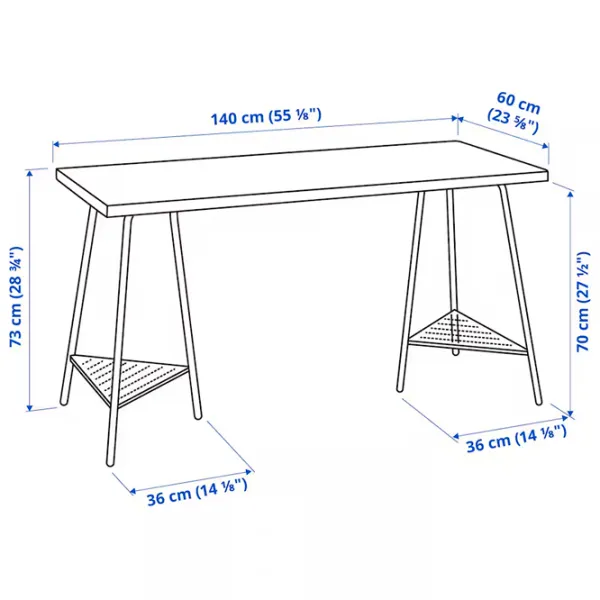 Masă de birou Ikea Lagkapten/Tillslag PAL/ White photo 5