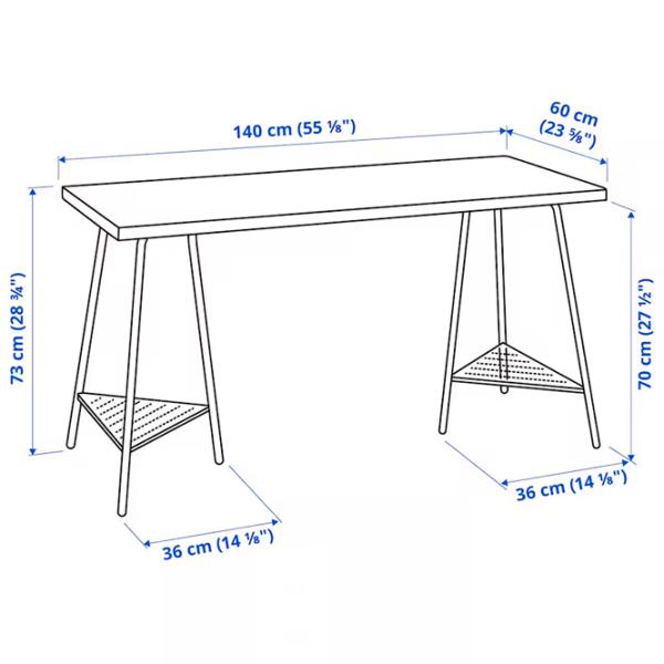 Masă de birou Ikea Lagkapten/Tillslag PAL/ White photo 5
