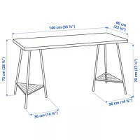 Masă de birou Ikea Lagkapten/Tillslag PAL/ White photo 5