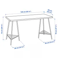 Офисный стол Ikea Lagkapten/Tillslag ДСП/ Белый photo 5