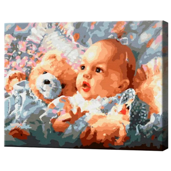 Картина по номерам Art Gallery Малыш и мишка EX6522 40 x 30 cm / Горизонтальная photo 1