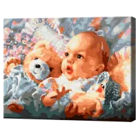 Картина по номерам Art Gallery Малыш и мишка EX6522 40 x 30 cm / Горизонтальная