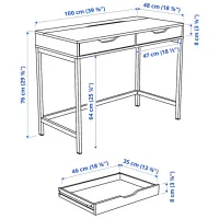 Офисный стол Ikea Alex ДСП/ Дуб Сонома photo 5
