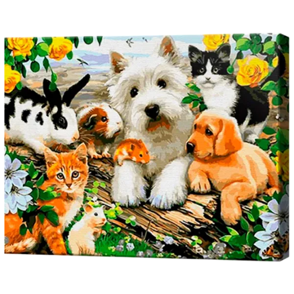 Pictură pe numere Art Gallery Animale draguțe EX5946 40 x 30 cm / Orizontală photo 1