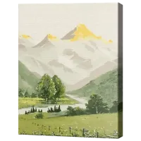 Pictură pe numere Art Gallery Răsărit cețos EX8729 40 x 30 cm / Verticală