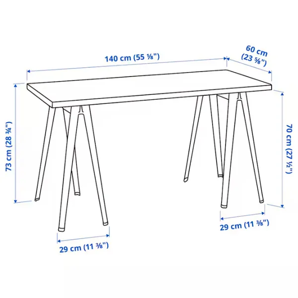 Офисный стол Ikea Lagkapten ДСП/ Дуб Сонома photo 5 Офисный стол Ikea Lagkapten ДСП/ Дуб Сонома photo 5