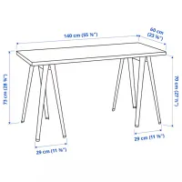 Masă de birou Ikea Lagkapten PAL/ Stejar Sonoma photo 5