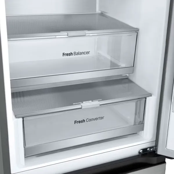 Frigider LG GBV7280AMB cu congelator jos 387 l / 203 cm / Inox photo 9