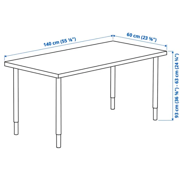 Masă de birou Ikea Malskytt/Olov PAL/ Stejar Sonoma photo 6 Masă de birou Ikea Malskytt/Olov PAL/ Stejar Sonoma photo 6
