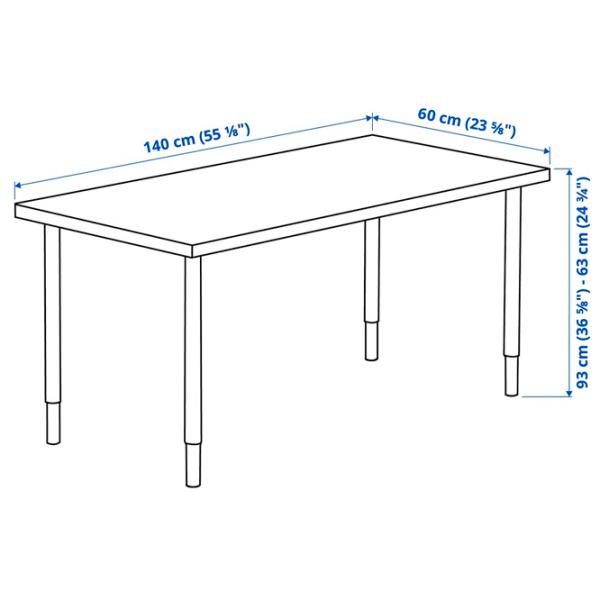 Masă de birou Ikea Malskytt/Olov PAL/ Stejar Sonoma photo 6 Masă de birou Ikea Malskytt/Olov PAL/ Stejar Sonoma photo 6