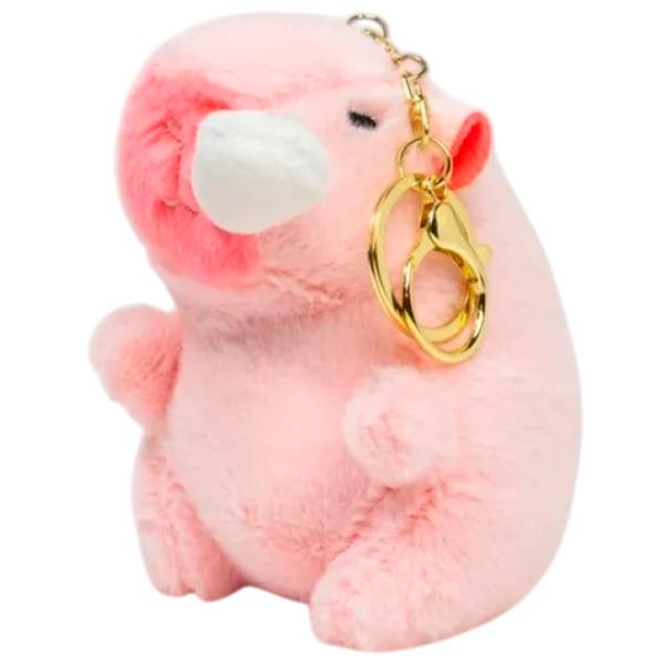 Брелок ShopShop Capybara Мех / Розовый photo 1 Брелок ShopShop Capybara Мех / Розовый photo 1