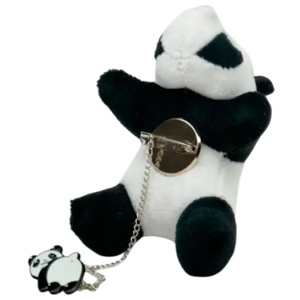 Breloc ShopShop Panda  Blană / Black White photo 1 Breloc ShopShop Panda  Blană / Black White photo 1