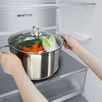 Frigider LG GBV7280BMB cu congelator jos 387 l / 203 cm / Inox photo 9