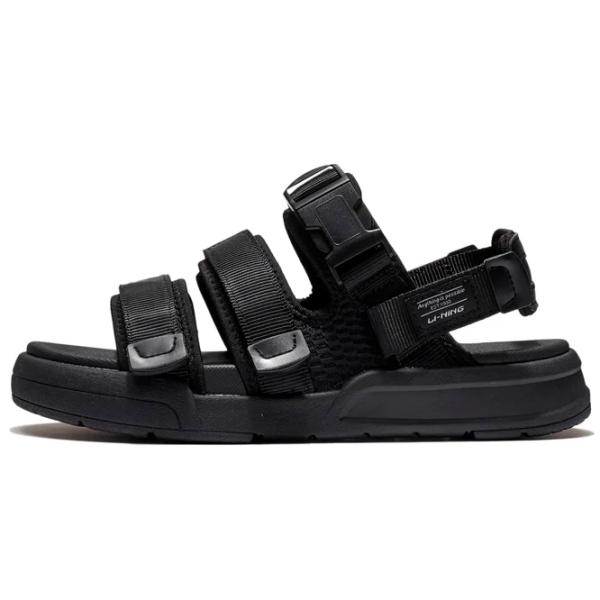 Sandale pentru bărbați Li-Ning AGUT009-1B Black / Poliester photo 3