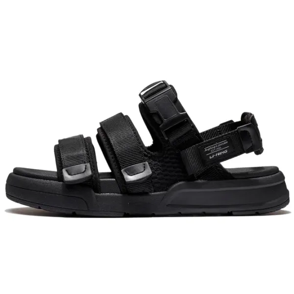 Sandale pentru bărbați Li-Ning AGUT009-1B Black / Poliester photo 3