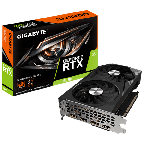 Placă video Gigabyte GeForce RTX 3060 WINDFORCE OC PCI Express x16 4.0 / 12 GB photo 2