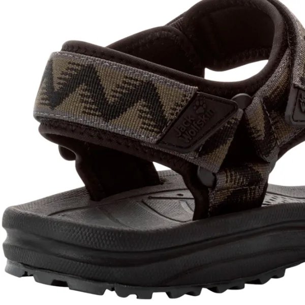 Sandale pentru bărbați Jack Wolfskin Wave Breaker M Darkolivegreen / Textil photo 4 Sandale pentru bărbați Jack Wolfskin Wave Breaker M Darkolivegreen / Textil photo 4